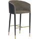 Asher 41.75 inch Sparrow Grey / Napa Black Barstool